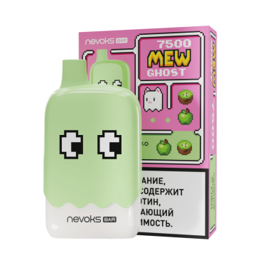 BRUSKO MEW GHOST 7500 Зеленое Яблоко, Киви BRUSKO MEW GHOST 7500 Зеленое Яблоко, Киви