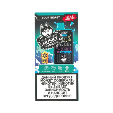 HUSKY AIRMAX ULTRA 25000 Клубника киви лед strong HUSKY AIRMAX ULTRA 25000 Клубника киви лед strong