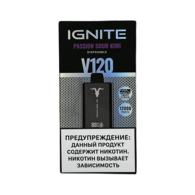 IGNITE V 120 12000 Маракуйя кислый киви IGNITE V 120 12000 Маракуйя кислый киви