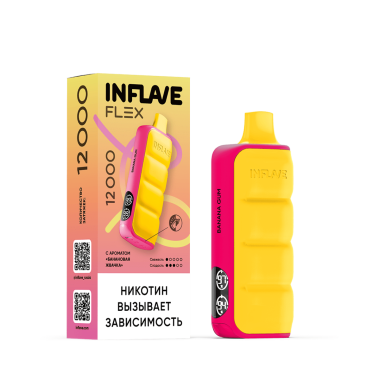 INFLAVE FLEX 12000 Банановая жвачка INFLAVE FLEX 12000 Банановая жвачка