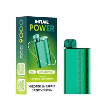 INFLAVE POWER 9000 Зеленое манго мята INFLAVE POWER 9000 Зеленое манго мята