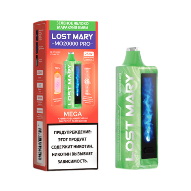 Lost Mary MO 20000 PRO Зеленое Яблоко, Маракуйя, Киви Lost Mary MO 20000 PRO Зеленое Яблоко, Маракуйя, Киви