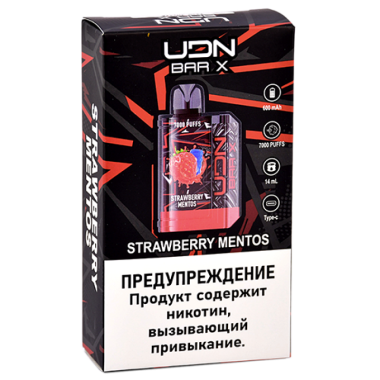 UDN BAR X III 7000 Клубничный Mentos UDN BAR X III 7000 Клубничный Mentos